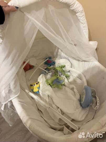 Детская люлька колыбель плетеная Comfort baby