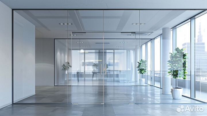 Матовая стеклянная дверь