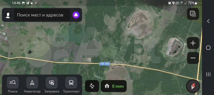 Участок 7,2 га (СНТ, ДНП)