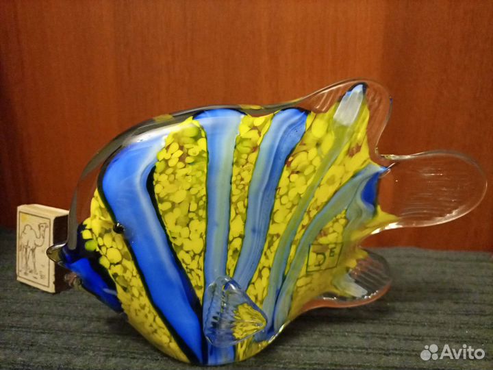 Стеклянная фигурка, Рыба 20х16см