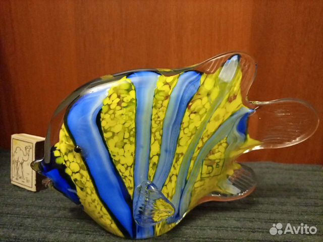 Стеклянная фигурка, Рыба 20х16см