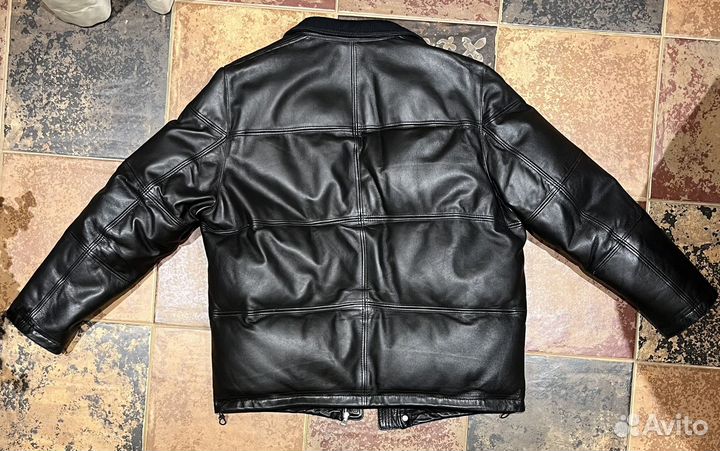 Пуховик hugo boss кожаный винтажный оригинальный