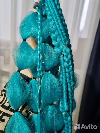 Хвосты на резинке из канекалона