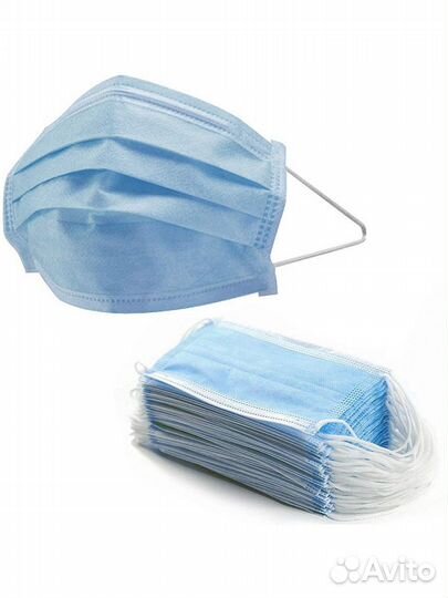 Маска медицинская трехслойная