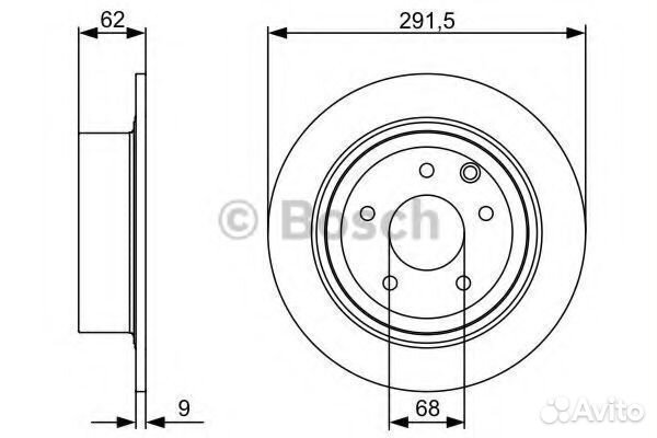 Тормозной диск 0986479362 bosch