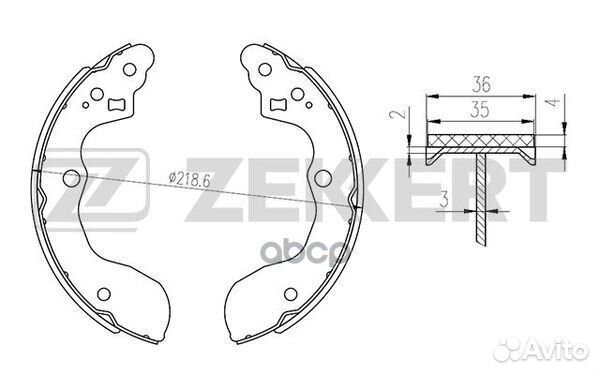 Колодки торм. бараб. задн. Fiat Sedici 06- Suz