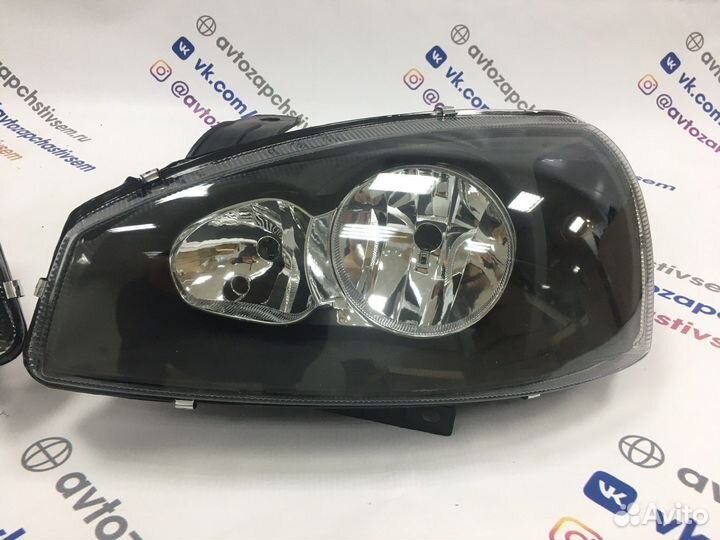 Фары калина 1 черная маска комплект гарантия