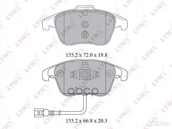 Колодки торм. диск. перед. BD-8038 lynxauto