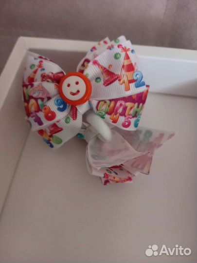 Резинка для волос, бантики ручной работы