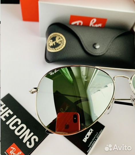 Очки ray ban aviator 3026 зеркальные