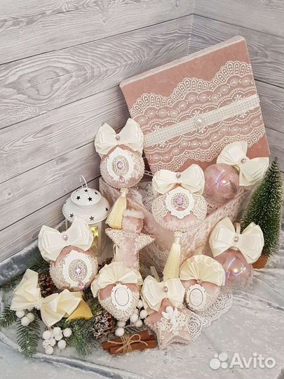 Набор елочных игрушек с коробкой Ёлочные шары