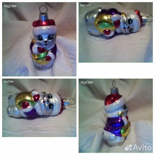 Елочные игрушки стеклянные фигурки