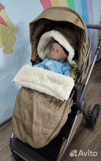 Коляска 2 в 1,полный комплект с теплым конвертом