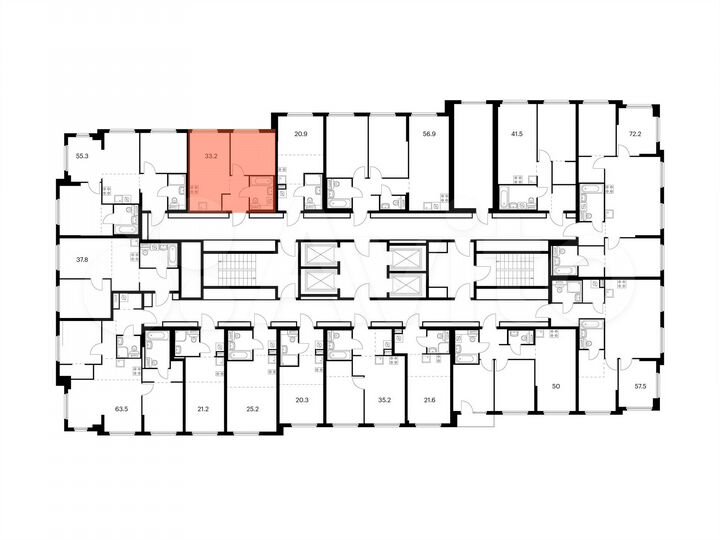 1-к. квартира, 33,2 м², 26/32 эт.