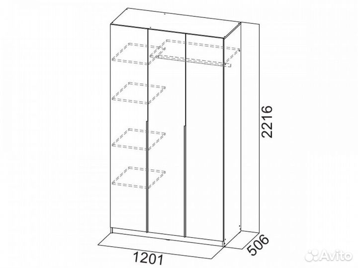 Шкаф шк 05 1200 мм графит
