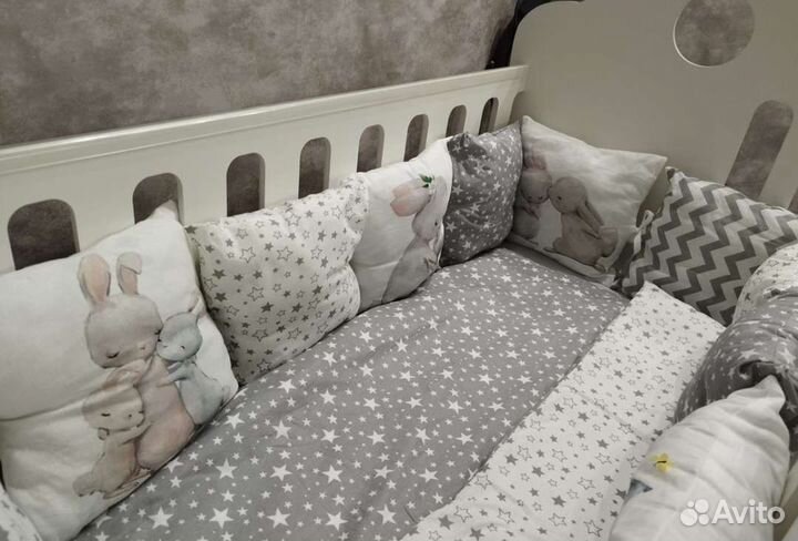 Бортики в кроватку 12 шт