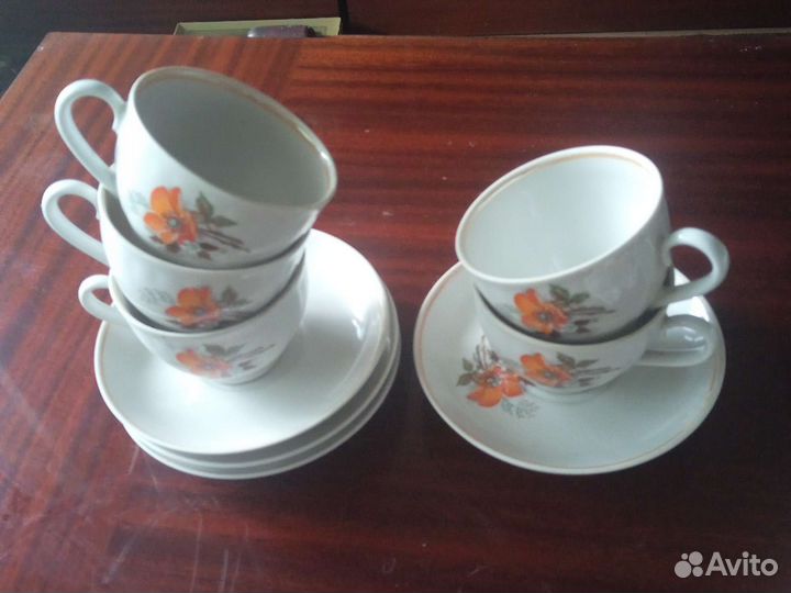 Чайные чашки с блюдцами СССР