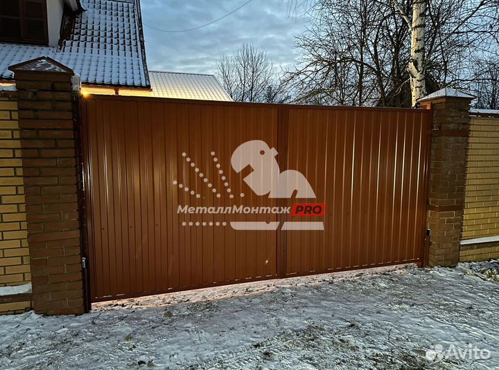 Откатные ворота с установкой. Гарантия