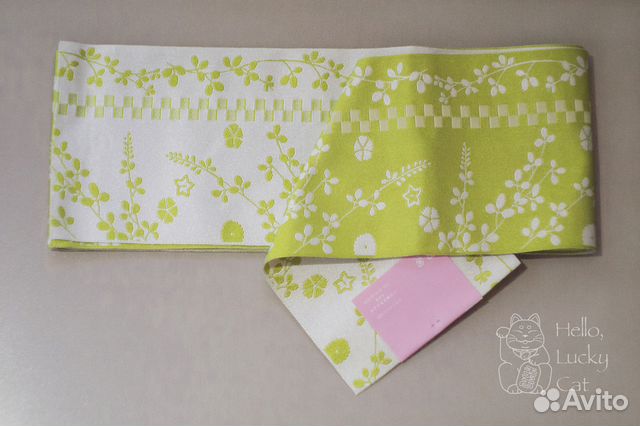 Японский двухсторонний пояс Ханхаба Оби для Кимоно