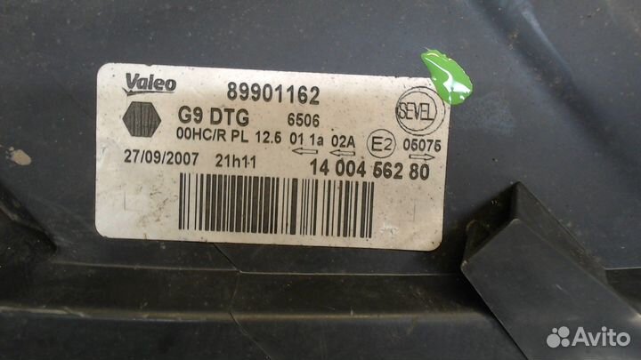 Фара (передняя) Citroen Jumpy (Dispatch), 2007