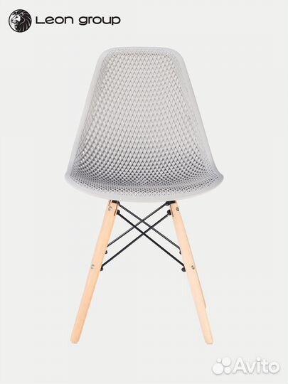 Стул ажурный в стиле eames DSW, светло-серый NEW