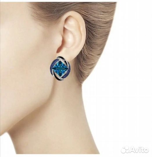 Комплект кольцо и серьги