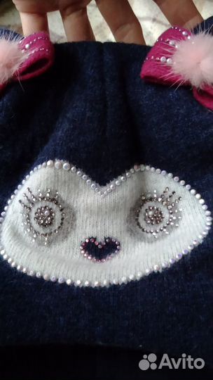 Шапка шерсть новая зимняя, Kotik (размер 46-48)