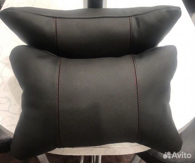 Авто подушки для подголовника из натуральной кожи
