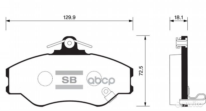 Колодки тормозные передние Hi-Q SP1072 Sangsin