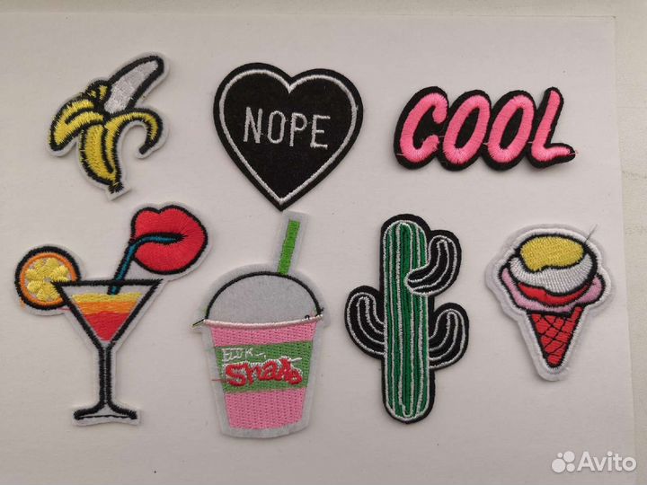 Наклейки на одежду (7 шт.)