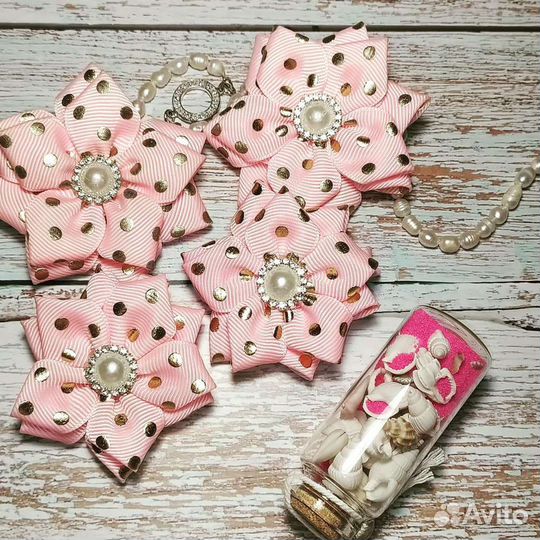 Бантики и заколки ручной работы