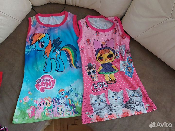 Много летних платьев на 4-6 лет