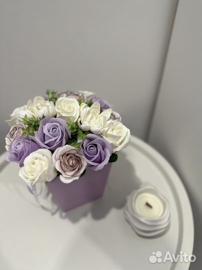 Букет из мыльных роз