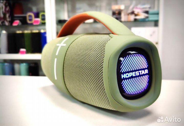 Портативная колонка hopestar h60 зеленая