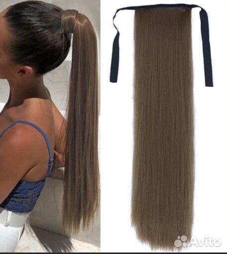 Хвост на ленте русый