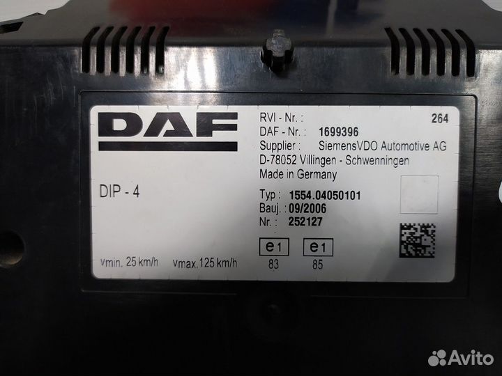 Панель приборов Daf XF105