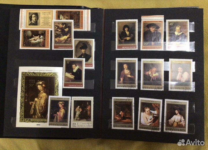 Почтовые марки СССР 2 альбома тема искусство