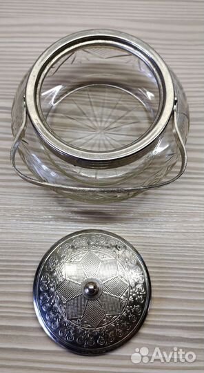 Хрустальная конфетница/сахарница СССР