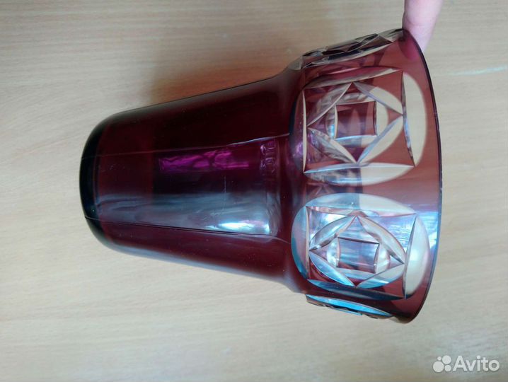 Ваза цветной хрусталь СССР