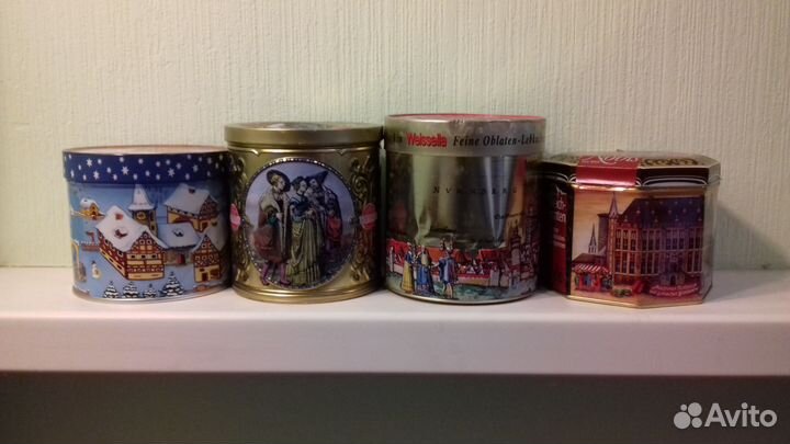 Жестяные банки для чая, кофе и печенья