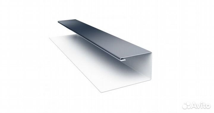 Планка П-образная Atlas 0,5 мм, Цвет Ral 7024, Покрытие Atlas с пленкой, Толщина металла 0,5 мм