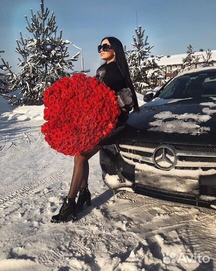 101 роза, доставка букетов