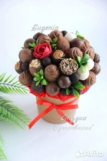 Сладкие букеты из конфет