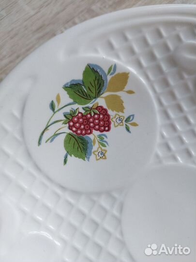 Тарелка сухарница малина зик цена за 7 штук