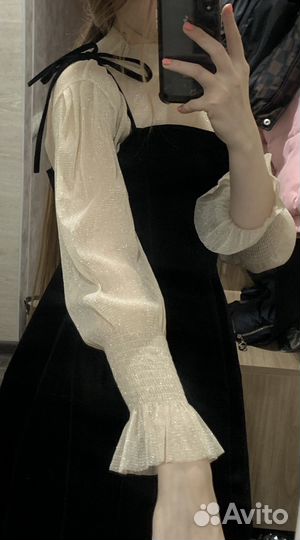 Платье бархатное