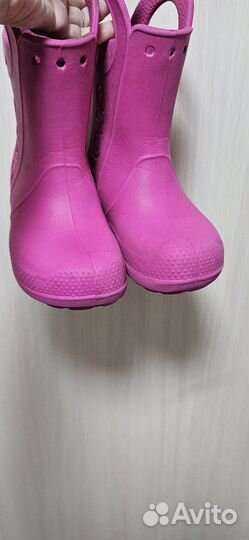 Crocs сапоги розовые с12
