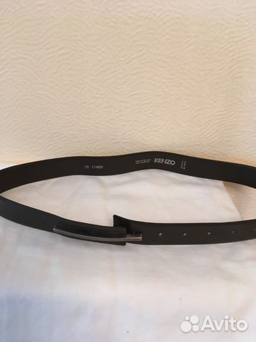Ремень,новый,темно-коричневый,кожа, kenzo, Франция