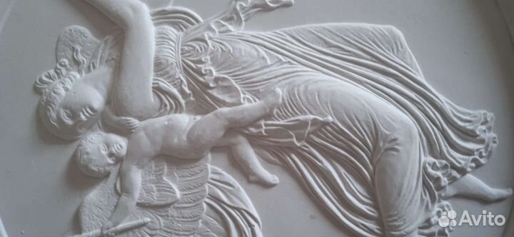 Панно гипсовое, античный сюжет, 14 см