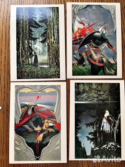 Комплект открыток 1982г. 12шт Русь былинная. худ