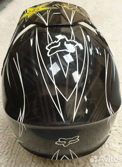 Мотошлем Fox Racing V1 Rockstar Helmet Black/Yello